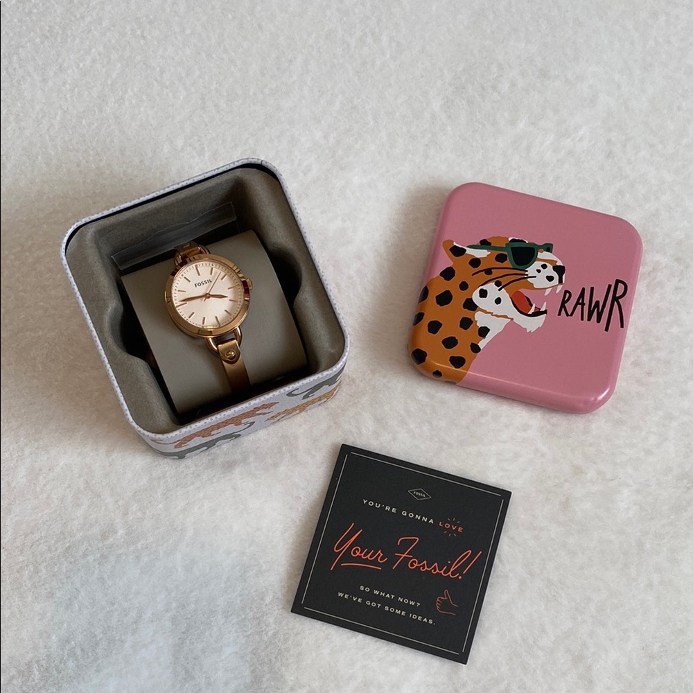 Fossil Women's Rose Gold Round Dial Bracelet Watch - Pink Tin